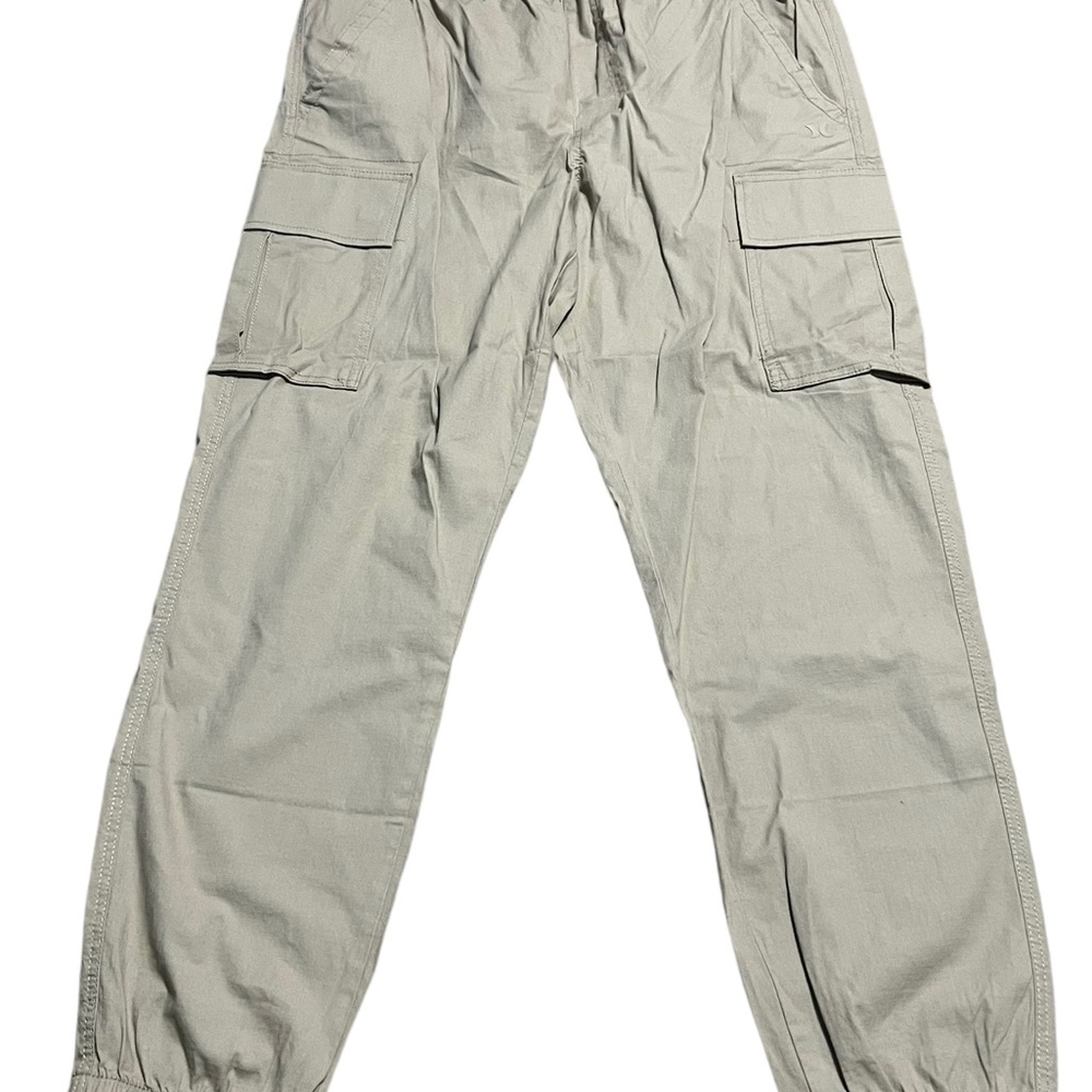 Hurley Tan Cargo Joggers Multi Pockets Relaxed Fit Durable Size X-Large